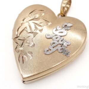 Gold Heart Locket Pendant